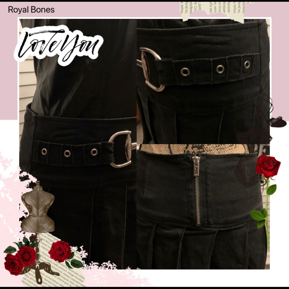 Royal bones by Tripp Nyc clasp pleated mini skirt - Picture 5 of 6